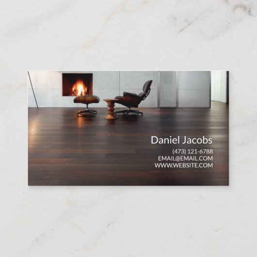 床材設置会社 名刺 (裏面)