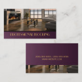 床材、床材建築ミル作業、木材 名刺 (正面/裏面)