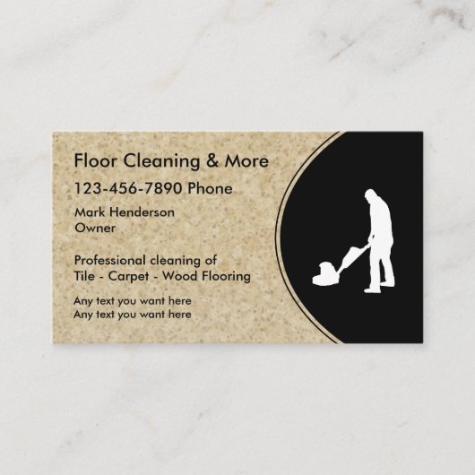 床清掃サービス 名刺 (正面)