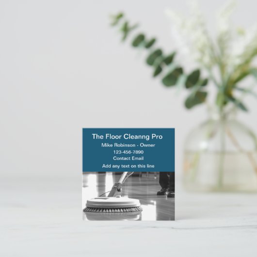 床清掃プロフェッショナルサービス スクエア名刺 (スタンド正面)