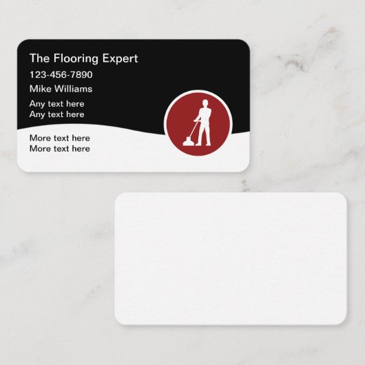 床清掃及び床材 名刺 (正面/裏面)