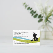 床清掃及び床材 名刺 (スタンド正面)