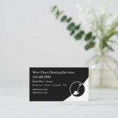 床清掃業モダン務 名刺 (スタンド正面)