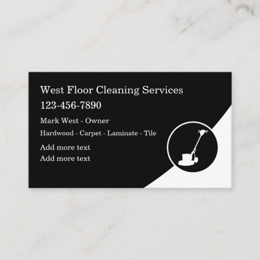 床清掃業モダン務 名刺 (正面)