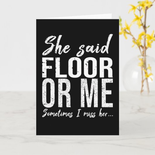 床(体操)ギフトおもしろいアイディア カード (黄色い花)