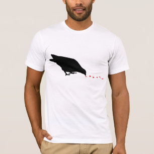 序列。 クロドリ及び赤い中心 Tシャツ