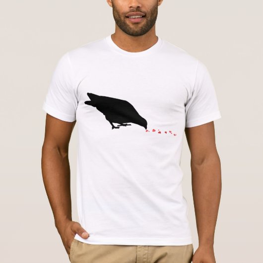 序列。 クロドリ及び赤い中心 Tシャツ (正面)