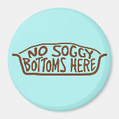 底がぼんやりしている人はいない – 茶色 マグネット (正面)