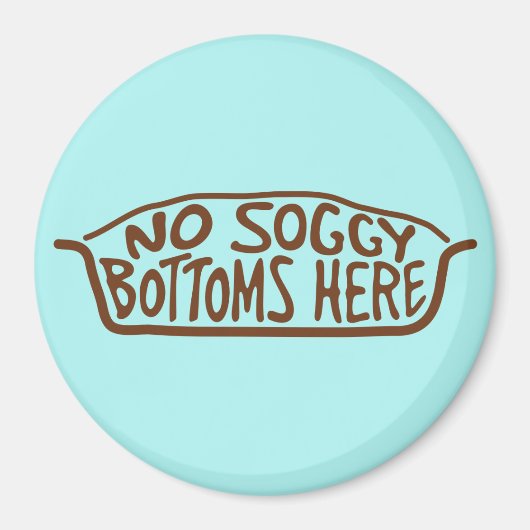 底がぼんやりしている人はいない – 茶色 マグネット (正面)