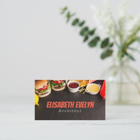 底にファストフードと宇宙 名刺 (スタンド正面)