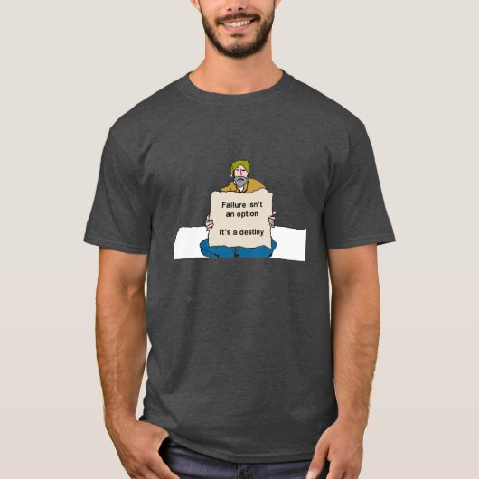 底の糸を暗くユーモアのある上下に動かす Tシャツ (正面)