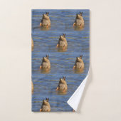 底はアヒルを持ち上げます バスタオルセット (ハンドタオル)