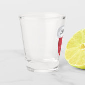 底を上げろ！アップサイドダウンサンタハット応援 ショットグラス (左)