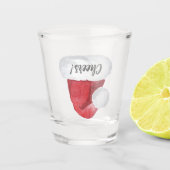 底を上げろ！アップサイドダウンサンタハット応援 ショットグラス (正面)