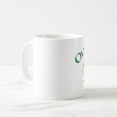 底URLが付いているOETのマグ コーヒーマグカップ (正面左)