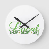 店の支部は、ローカルに、ギフトの支部育ちます ラウンド壁時計 (正面)