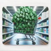 店内のショッピングカート マウスパッド (正面)