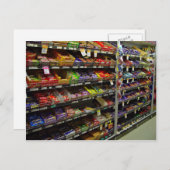 店内のチョコレートバーの棚 ポストカード (正面/裏面)