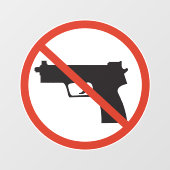 店内または事業所内に銃器を所持しないこと ウィンドウサイン (シート)