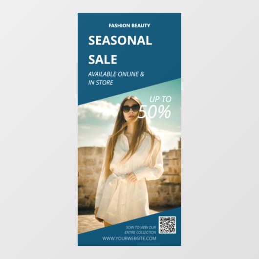 店内カスタム写真Adsビジネスプロモセール風 ウィンドウサイン (シート)