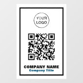 店名、ロゴ、QRコード ウィンドウサイン (シート)