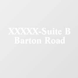 店舗の住所番号をカスタマイズ ウィンドウサイン