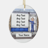 店舗の正面 – 男性 セラミックオーナメント (右)