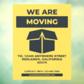 店舗の移転用にカスタマイズされたショップやレストランのフロント窓の装飾 ウィンドウサイン (シート3)