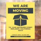 店舗の移転用にカスタマイズされたショップやレストランのフロント窓の装飾 ウィンドウサイン (シート2)