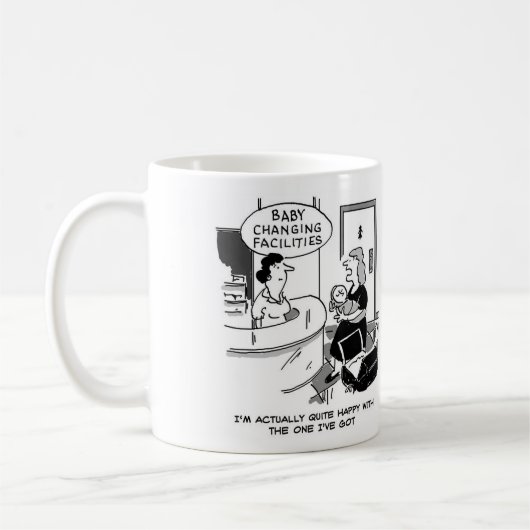 店舗はベビー交換施設を持つ コーヒーマグカップ (左)