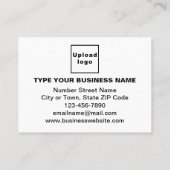 店舗または店舗のビジネス向けホワイトレファレンスカード 紹介カード (裏面)