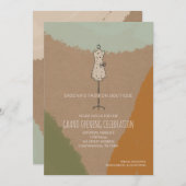 店舗オープングランドオープンドレス型枠抽象芸術 招待状 (正面/裏面)