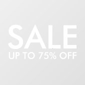 店舗セール | ビジネス割引 ミニマリスト ホワイト ウィンドウサイン (シート)