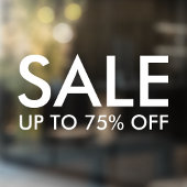 店舗セール | ビジネス割引 ミニマリスト ホワイト ウィンドウサイン