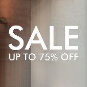 店舗セール | ビジネス割引 ミニマルホワイト ウィンドウサイン