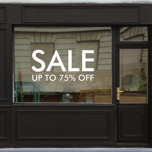 店舗セール | ビジネス割引 ミニマルホワイト ウィンドウサイン