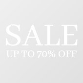 店舗セール | ビジネス エレガント ミニマル ホワイト ウィンドウサイン (シート)