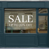 店舗セール | ビジネス エレガント ミニマル ホワイト ウィンドウサイン