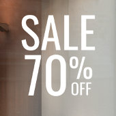 店舗セール | ビジネス モダン ミニマル ホワイト ウィンドウサイン