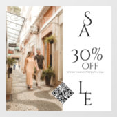 店舗セールQRコード ビジネス 小売り エレガント フォト ウィンドウサイン (シート)