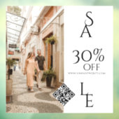 店舗セールQRコード ビジネス 小売り エレガント フォト ウィンドウサイン (シート3)