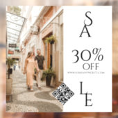 店舗セールQRコード ビジネス 小売り エレガント フォト ウィンドウサイン (シート2)