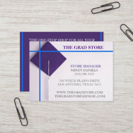 店舗マネージャー/小売業者/紫色の卒業上限 名刺