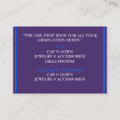 店舗マネージャー/小売業者/紫色の卒業上限 名刺 (裏面)