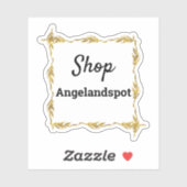 店舗名の額縁ショップ シール (シート)