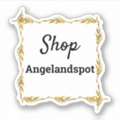 店舗名の額縁ショップ シール (正面)