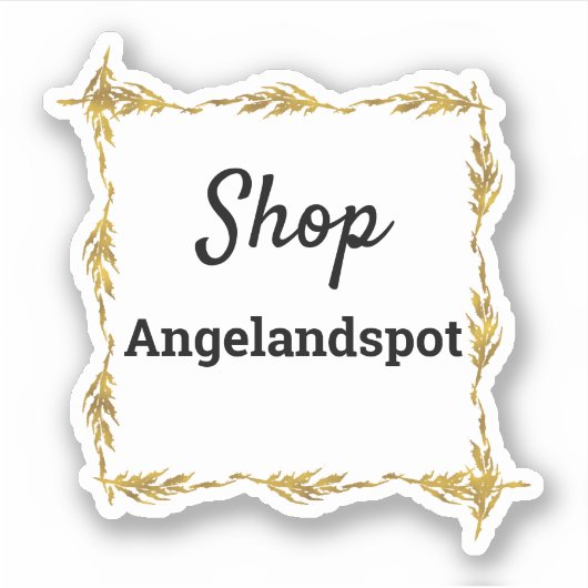 店舗名の額縁ショップ シール (正面)