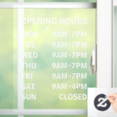 店舗営業時間カスタムウィンドウクリング ウィンドウサイン (ホーム)