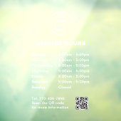 店舗営業時間ロゴここに コーポレートQRコード 会社 ウィンドウサイン (シート3)