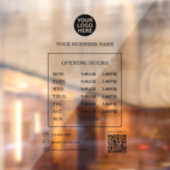 店舗営業時間窓用シール ウィンドウサイン (シート2)